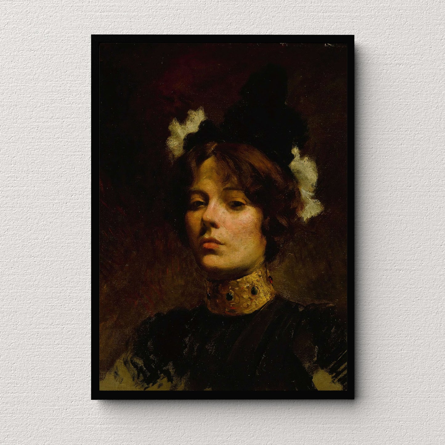 Portrait Of A Woman With A Jeweled Collar