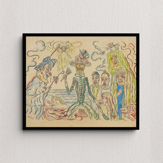 The Coquettish Death (Maskers) (1922) | James Ensor