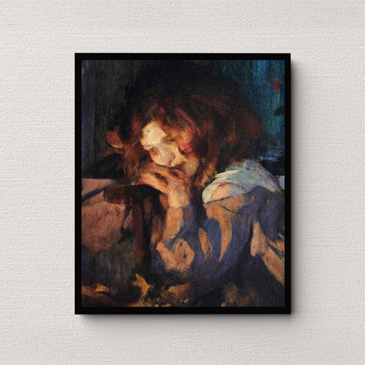 Kitty by Firelight (1897) | James Jebusa Shannon