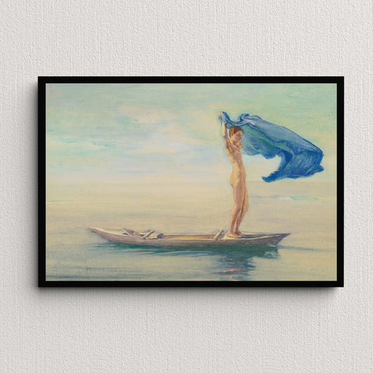 Girl in Bow of Canoe (1896) | John La Farge
