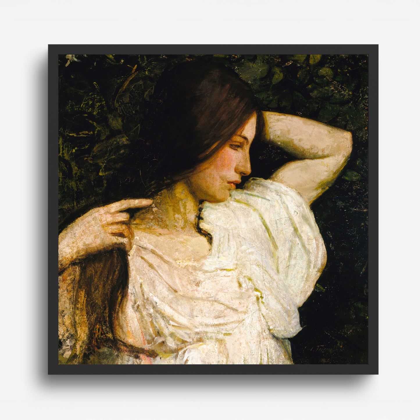 Girl Arranging Her Hair (1918) | Abbott Handerson Thayer