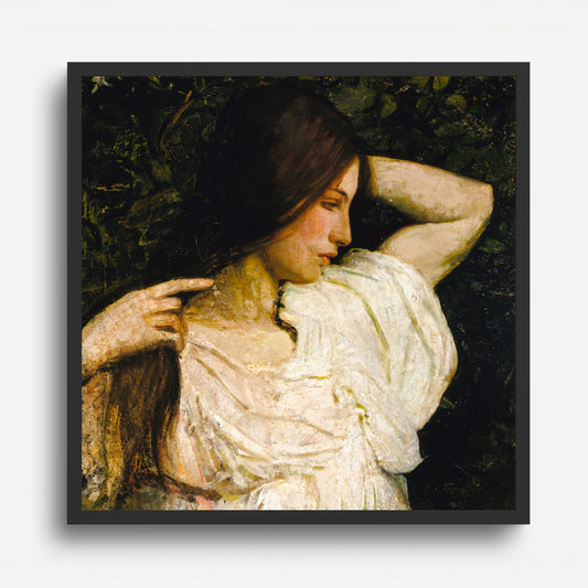 Girl Arranging Her Hair (1918) | Abbott Handerson Thayer