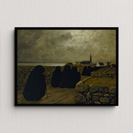 Low Mass in Winter (1902) | Charles Cottet