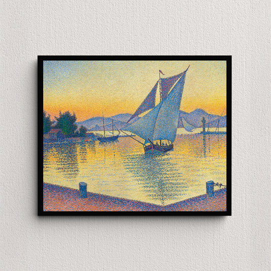 The Port at Sunset (Saint-Tropez) (1892) | Paul Signac