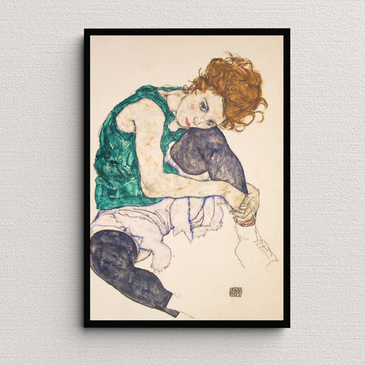 Seated Woman with Bent Knees (1917) | Egon Schiele