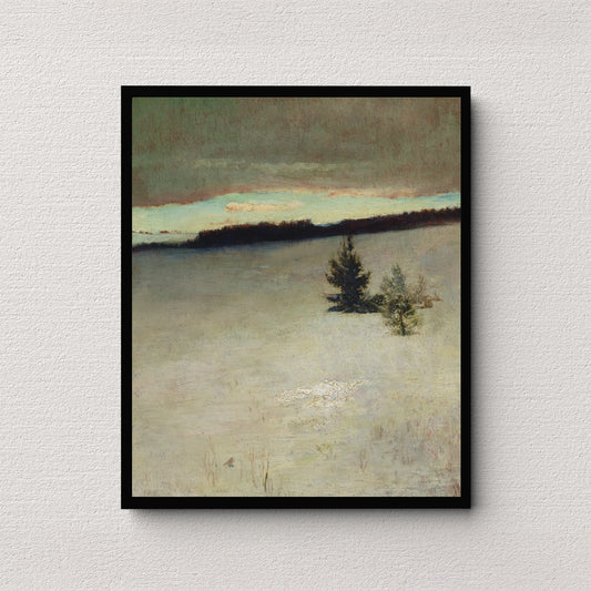 Snow Field, Morning, Roxbury (1864) | John La Farge