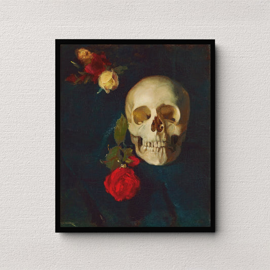 Skull With Roses (1879) | Carl Schuch