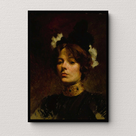 Portrait Of A Woman With A Jeweled Collar